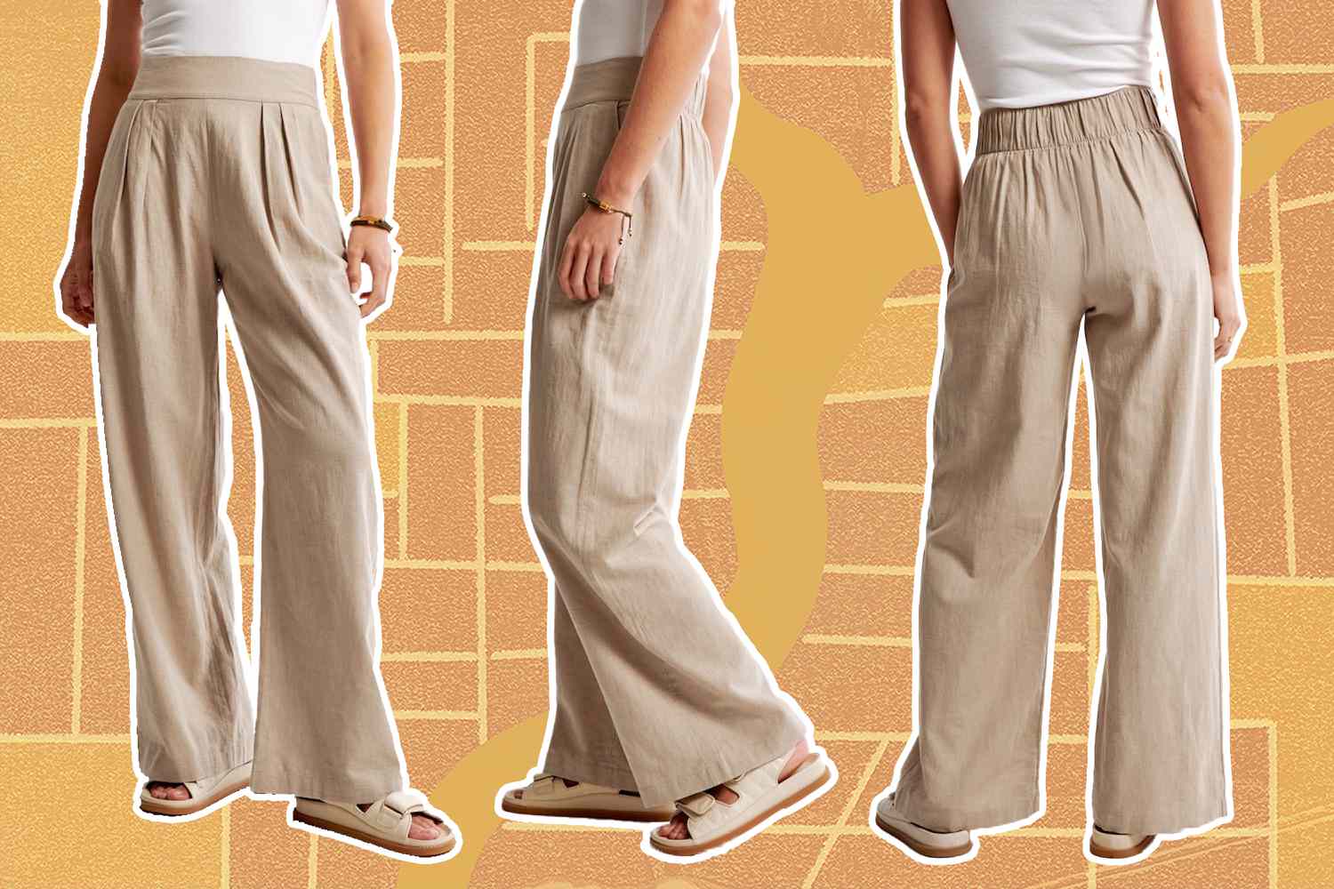 These Breezy Bed Linen Trousers Are My Best Summertime Traveling Attire– and They’re 30% Off